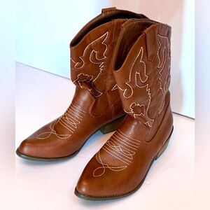 SheSole Women's Cowboy Cowgirl Boots Western Wide Square Toe Wide Calf Boots
